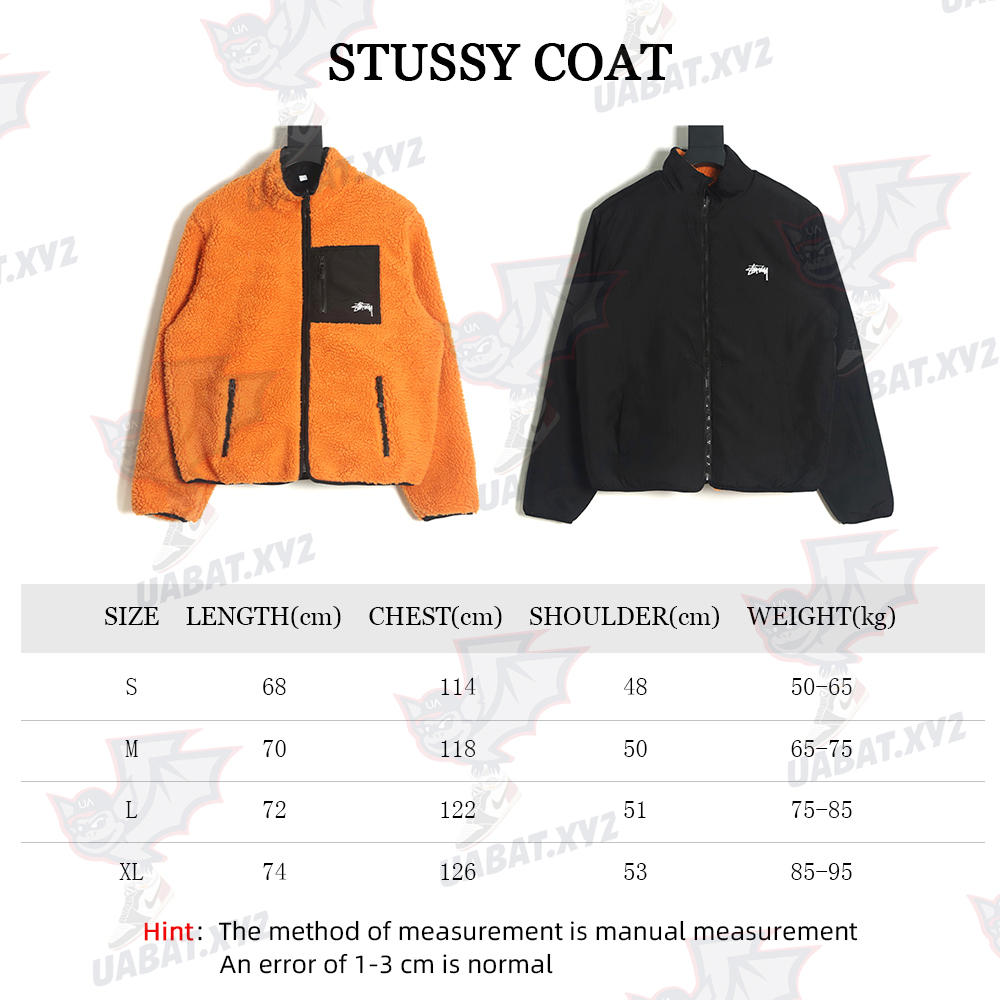 Stussy 22FW Black 9 Lamb Wool Reversible Jacket TSK1