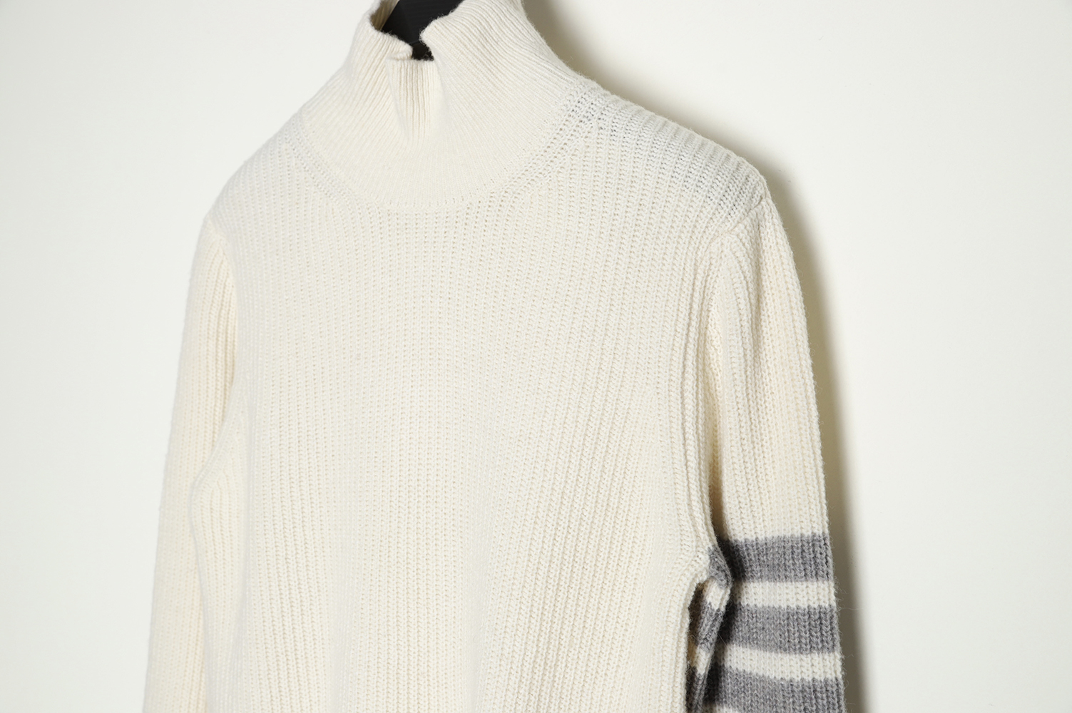 THOM BROWNE Wool turtleneck four-bar sweater