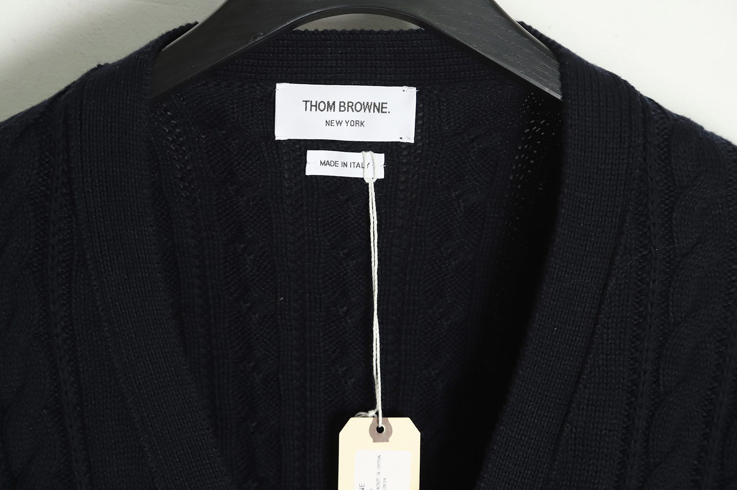 Thom Browne 22FW Four Cable Cardigan TSK2