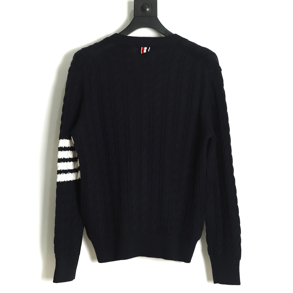 Thom Browne 22FW Four Cable Cardigan TSK2