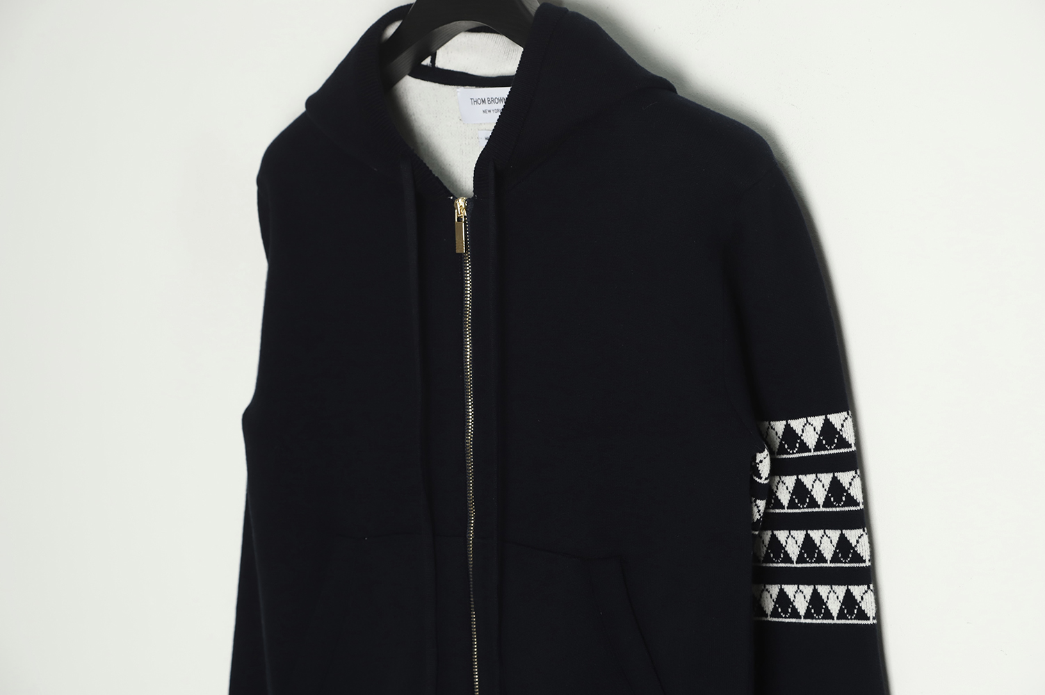 Thom Browne 22FW Diamond Dachshund Hooded Knit Jacket TSK1