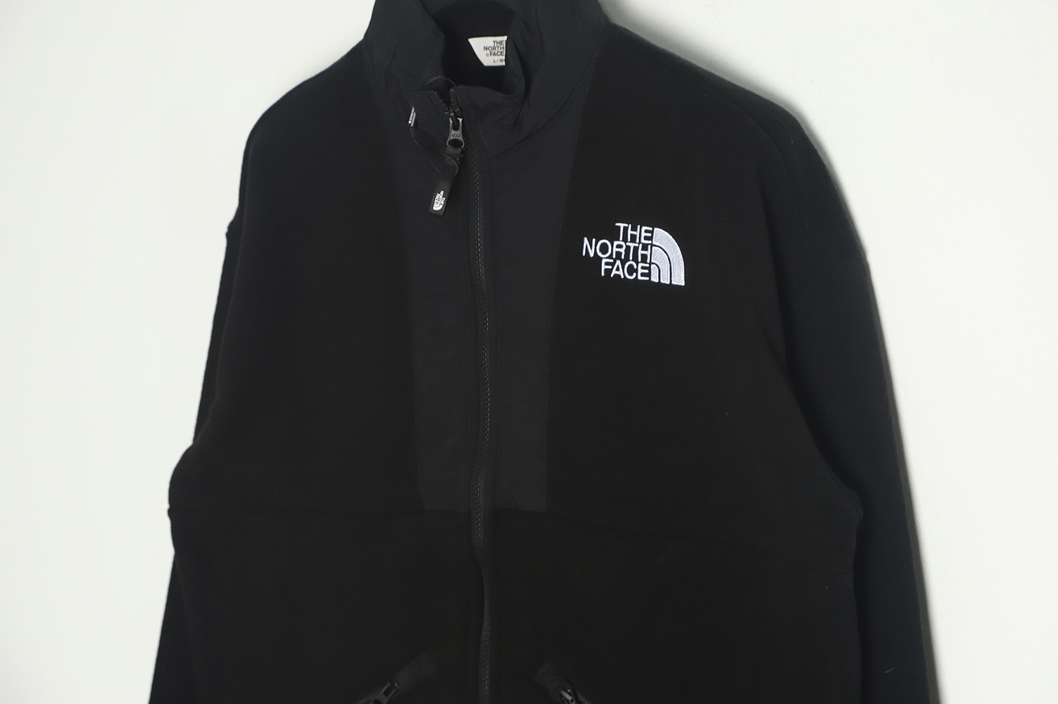 The North Face lambswool fleece patchwork jacket TSK1
