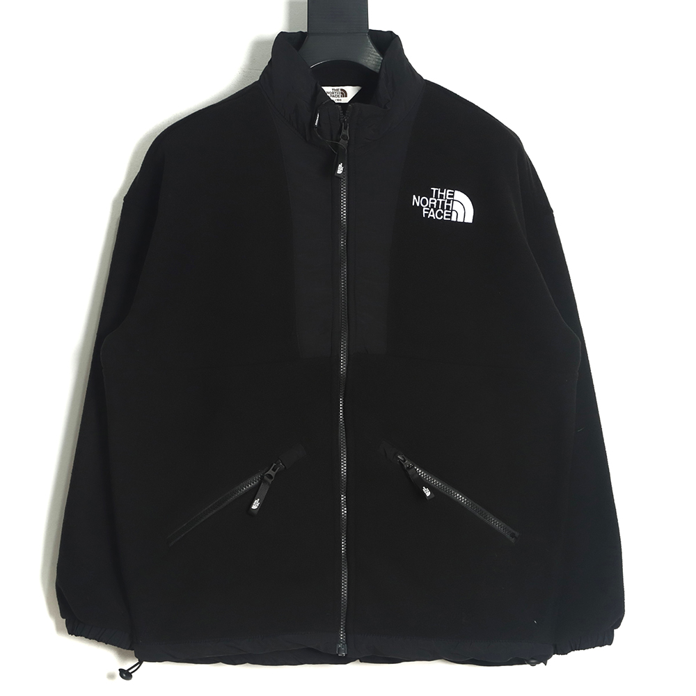 The North Face lambswool fleece patchwork jacket TSK1