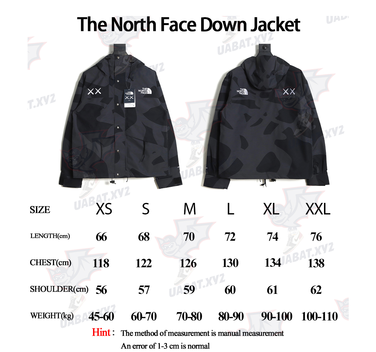 THE NORTH FACE x XX KAWS joint FW22 outdoor color matching hard shell hooded jacket TSK1