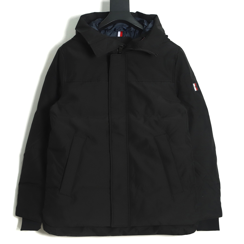 Tommy Hilfiger Rubberized Logo Drawstring Down Jacket TSK1