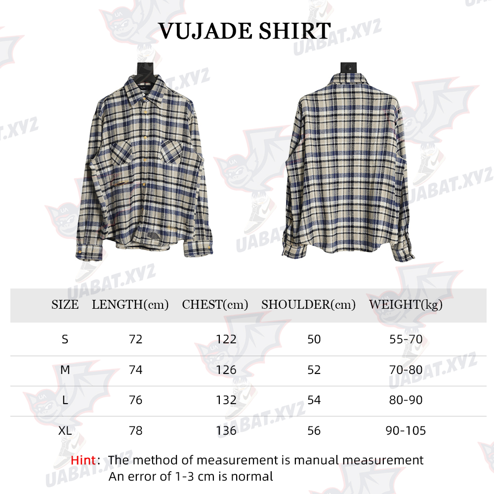 vujade wrecking flannel plaid shirt