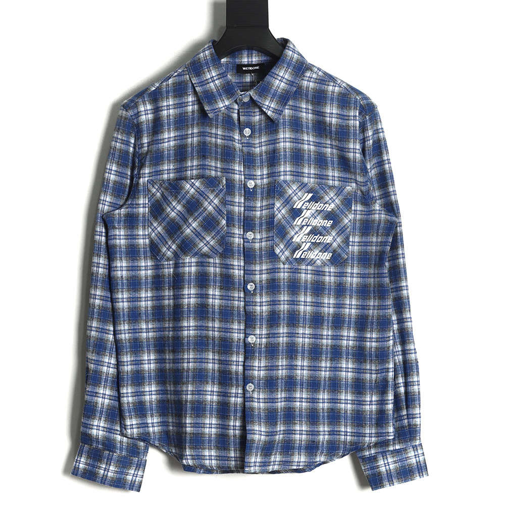 WE11 DONE 22FW Barrage Hell Check Shirt