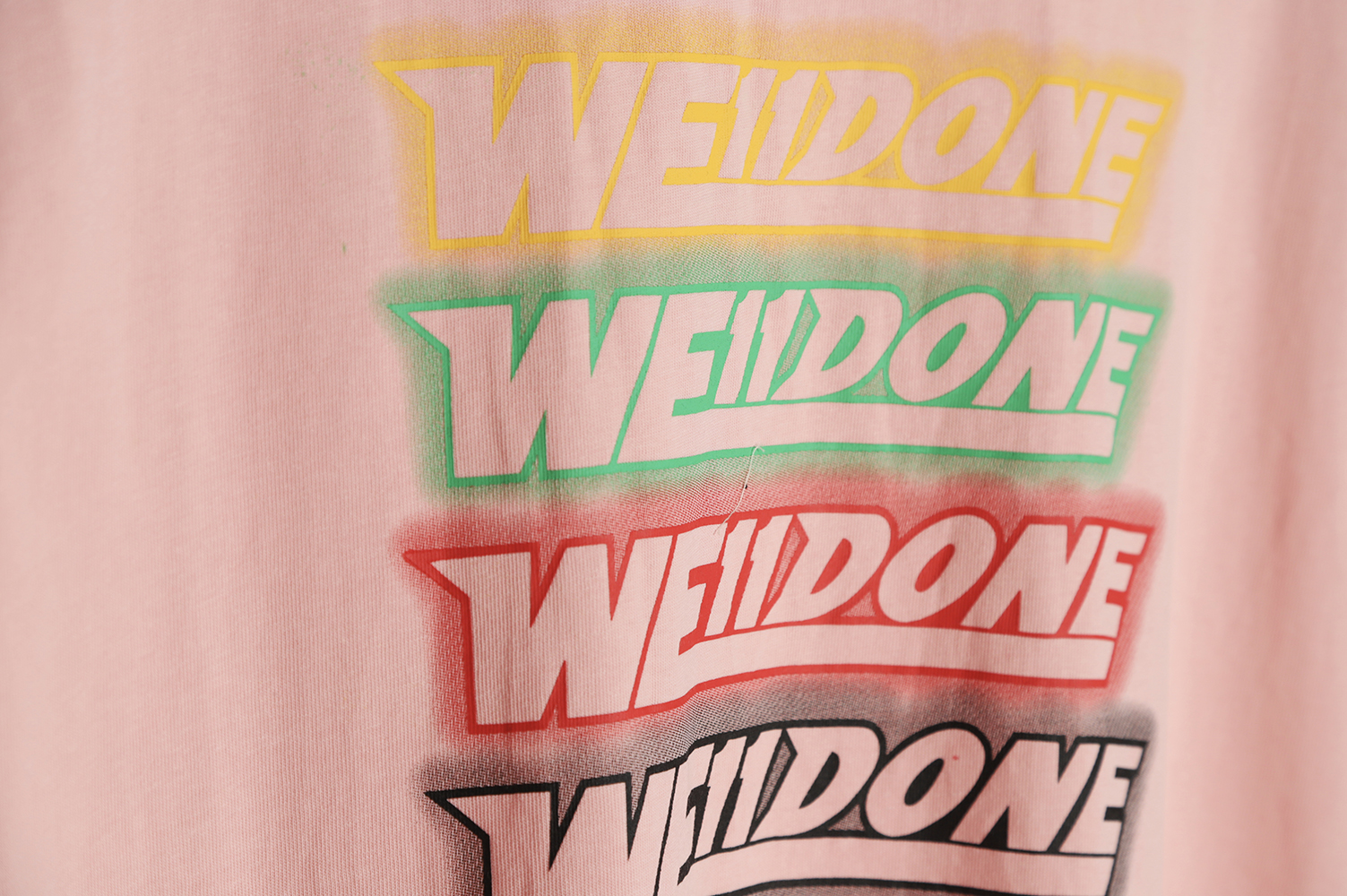 WE11 DONE 22FW four-color barrage long-sleeved T-shirt