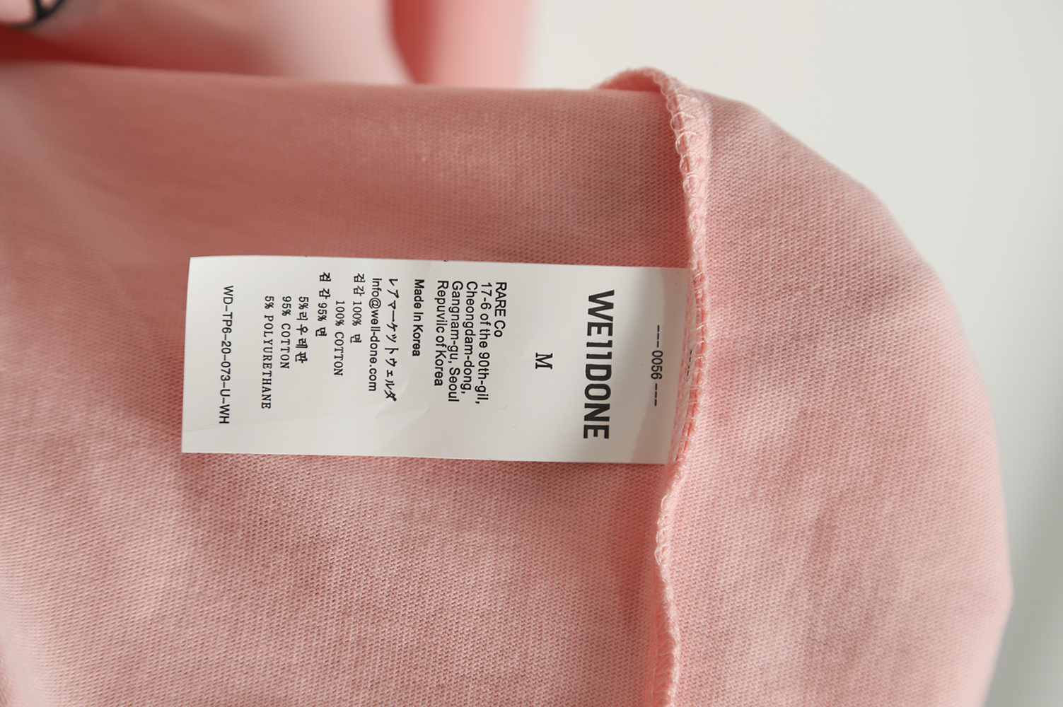 WE11 DONE 22FW four-color barrage long-sleeved T-shirt