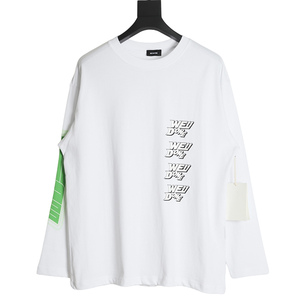 WE11 DONE 22FW vertical letter long-sleeved T-shirt