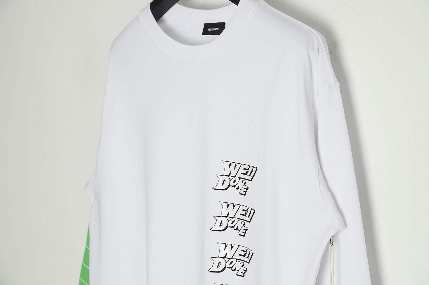 WE11 DONE 22FW vertical letter long-sleeved T-shirt