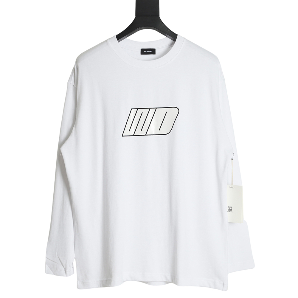 WE11 DONE 22FW Chest WD letter long-sleeved T-shirt