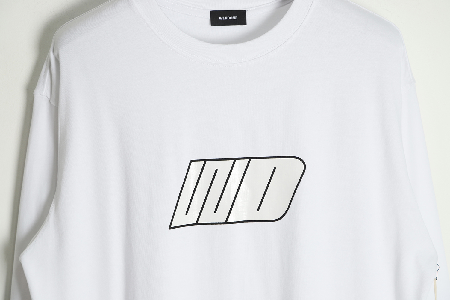 WE11 DONE 22FW Chest WD letter long-sleeved T-shirt