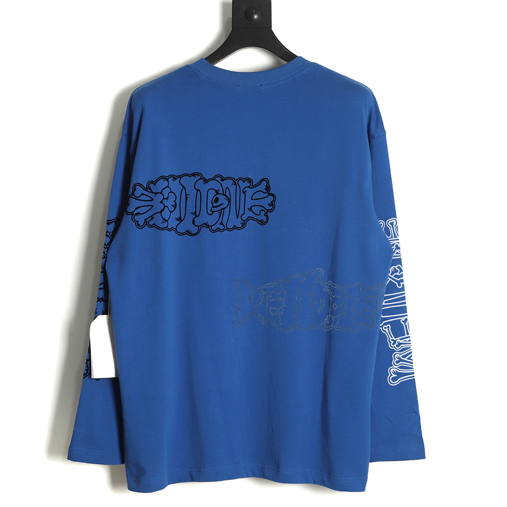 WE11 DONE 22FW Cross Letter Long Sleeve T-Shirt TSK1