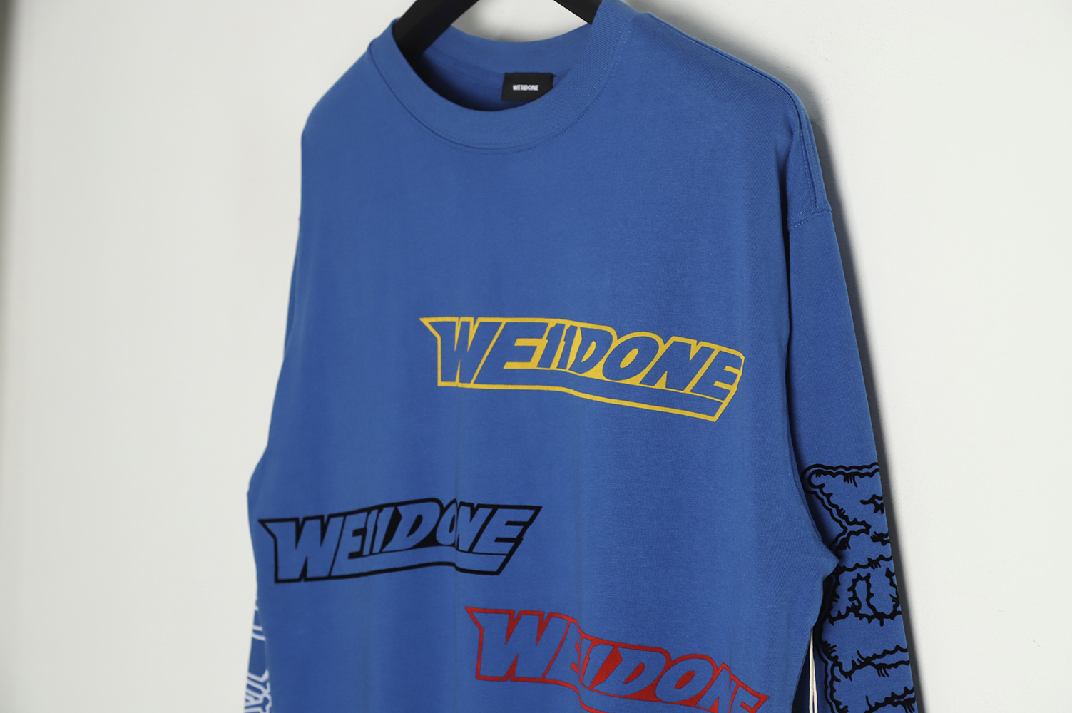 WE11 DONE 22FW Cross Letter Long Sleeve T-Shirt TSK1