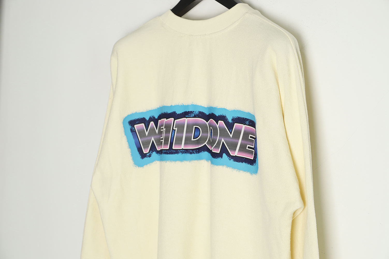 WE11 DONE 22FW Reversed Crew Neck Sweatshirt