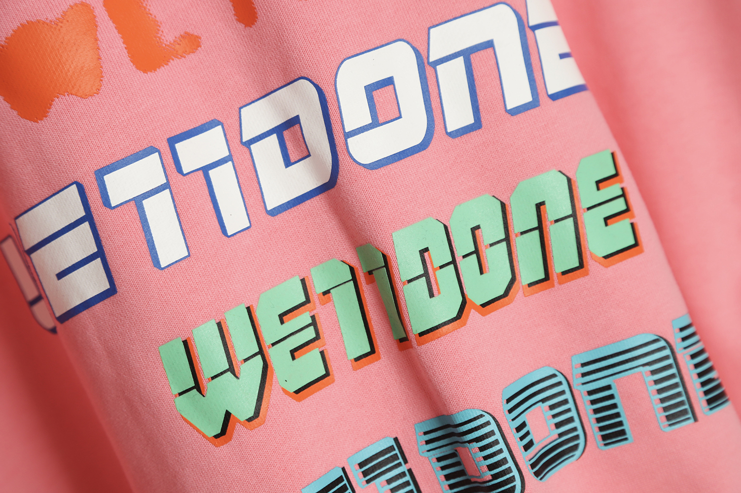 WE11 DONE 22FW Neon Barrage Crew Neck Sweatshirt