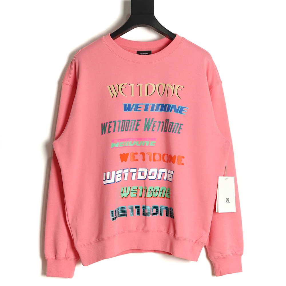 WE11 DONE 22FW Neon Barrage Crew Neck Sweatshirt