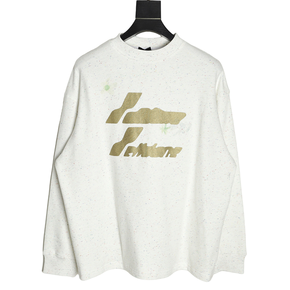 WE11 DONE 21FW colored yarn graffiti round neck sweater