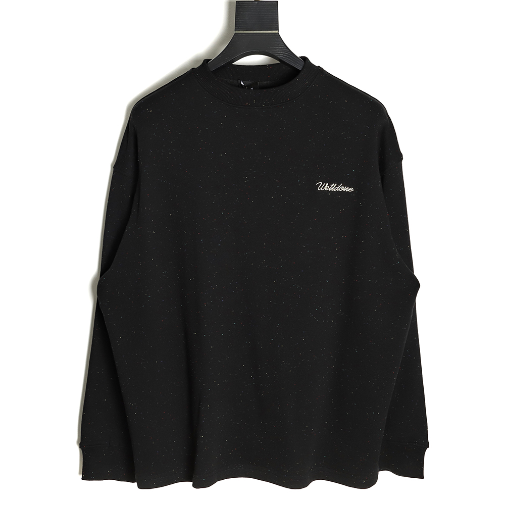 WE11 DONE 21FW colored yarn graffiti round neck sweater TSK1