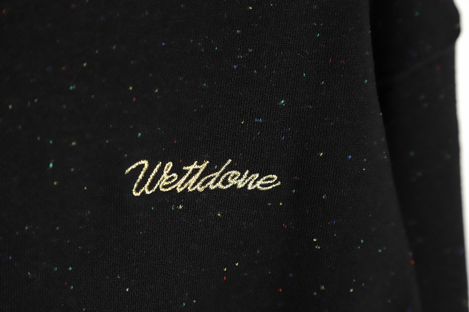 WE11 DONE 21FW colored yarn graffiti round neck sweater TSK1