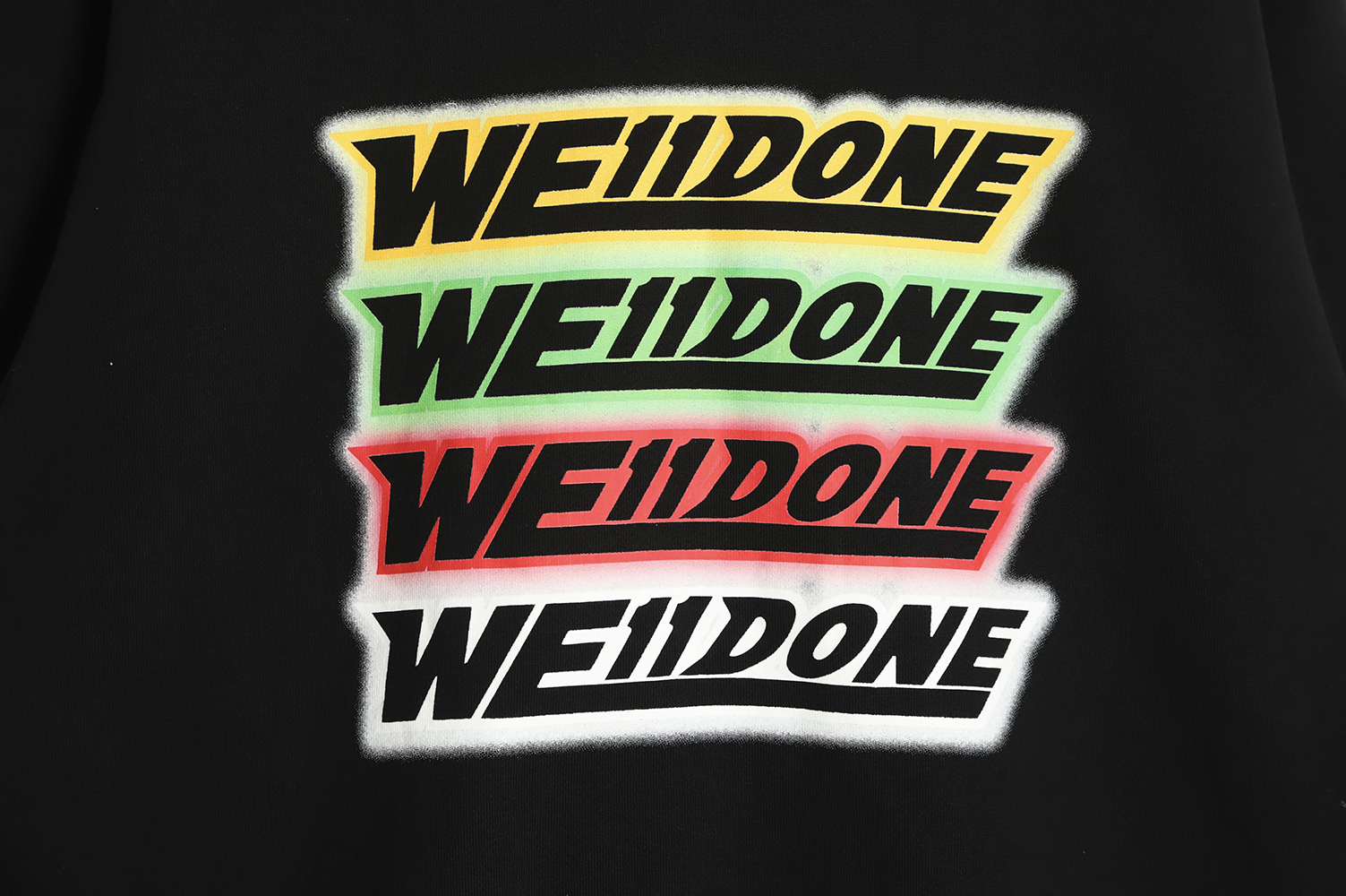 WE11 DONE 22FW four-color barrage round neck sweater