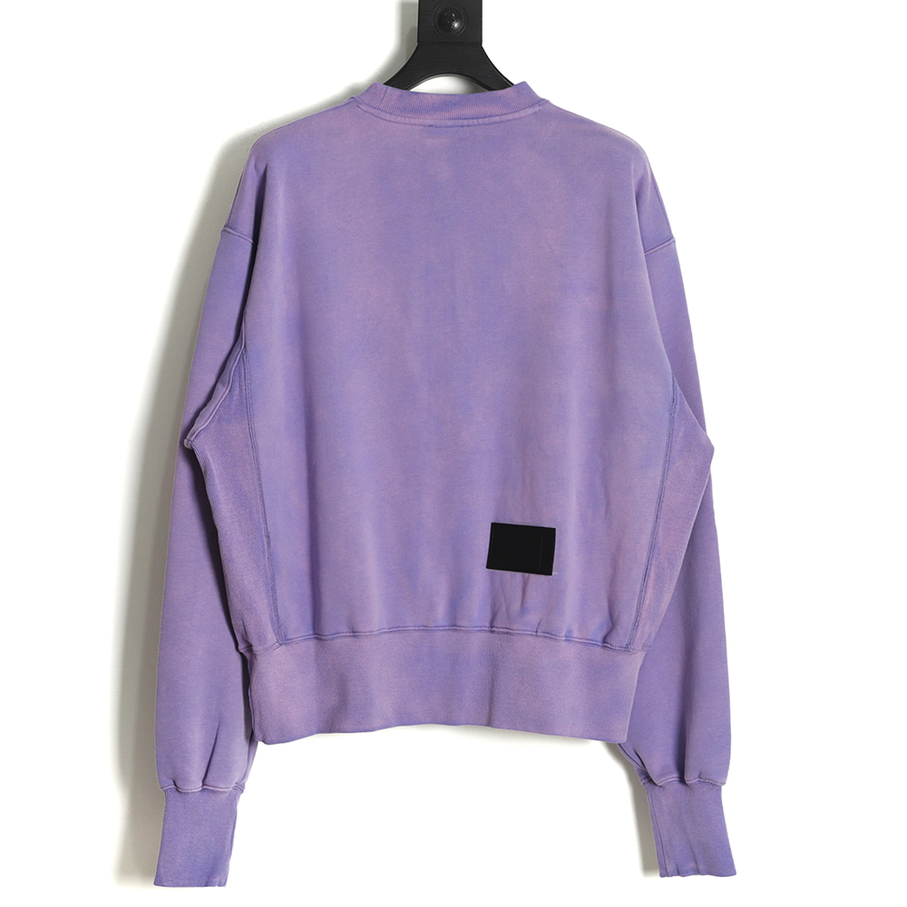 WE11 DONE 22FW tie-dye color bullet screen crew neck sweatshirt TSK1