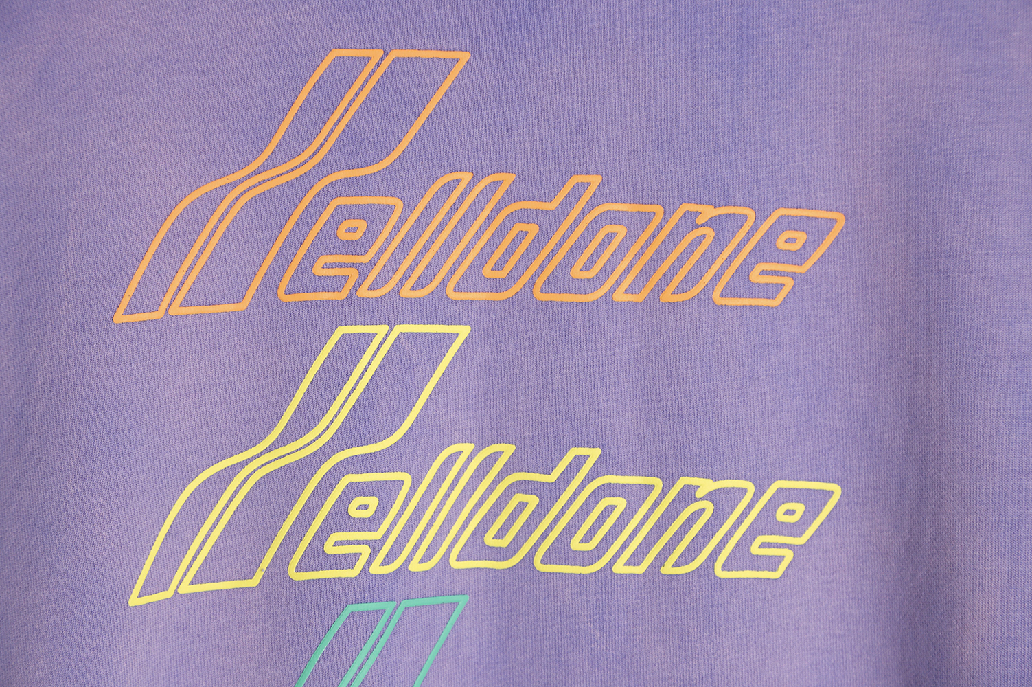 WE11 DONE 22FW tie-dye color bullet screen crew neck sweatshirt TSK1