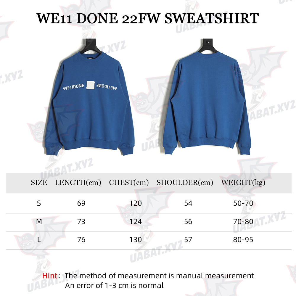 WE11 DONE 22FW small square letter round neck sweater TSK1