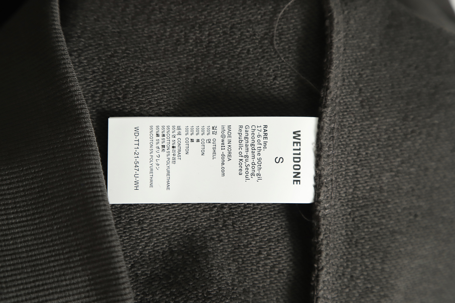 WE11 DONE 22FW small square letter round neck sweater TSK2