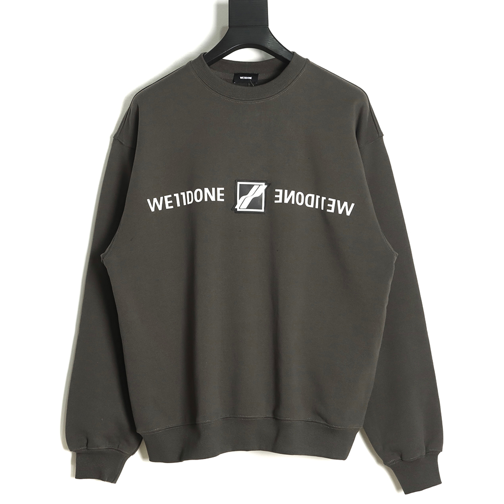 WE11 DONE 22FW small square letter round neck sweater TSK2
