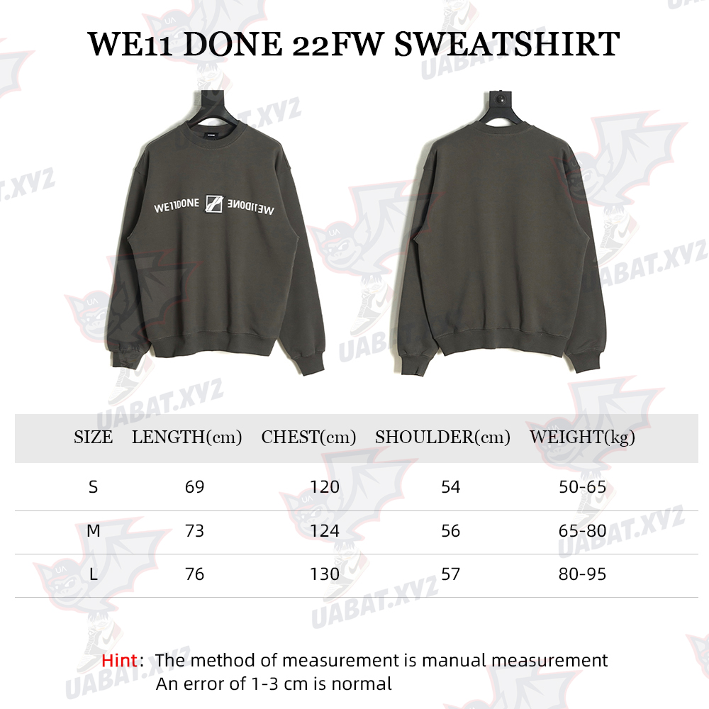 WE11 DONE 22FW small square letter round neck sweater TSK2