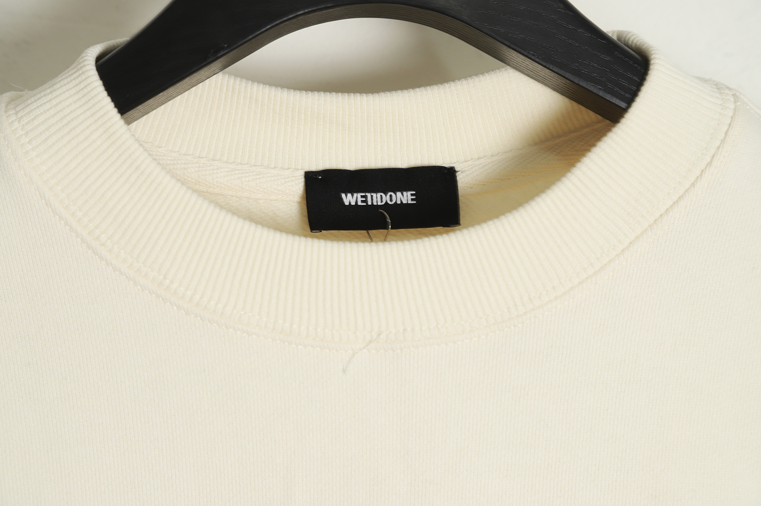 WE11 DONE 22FW Liquid Silver Alphabet Crewneck Sweatshirt