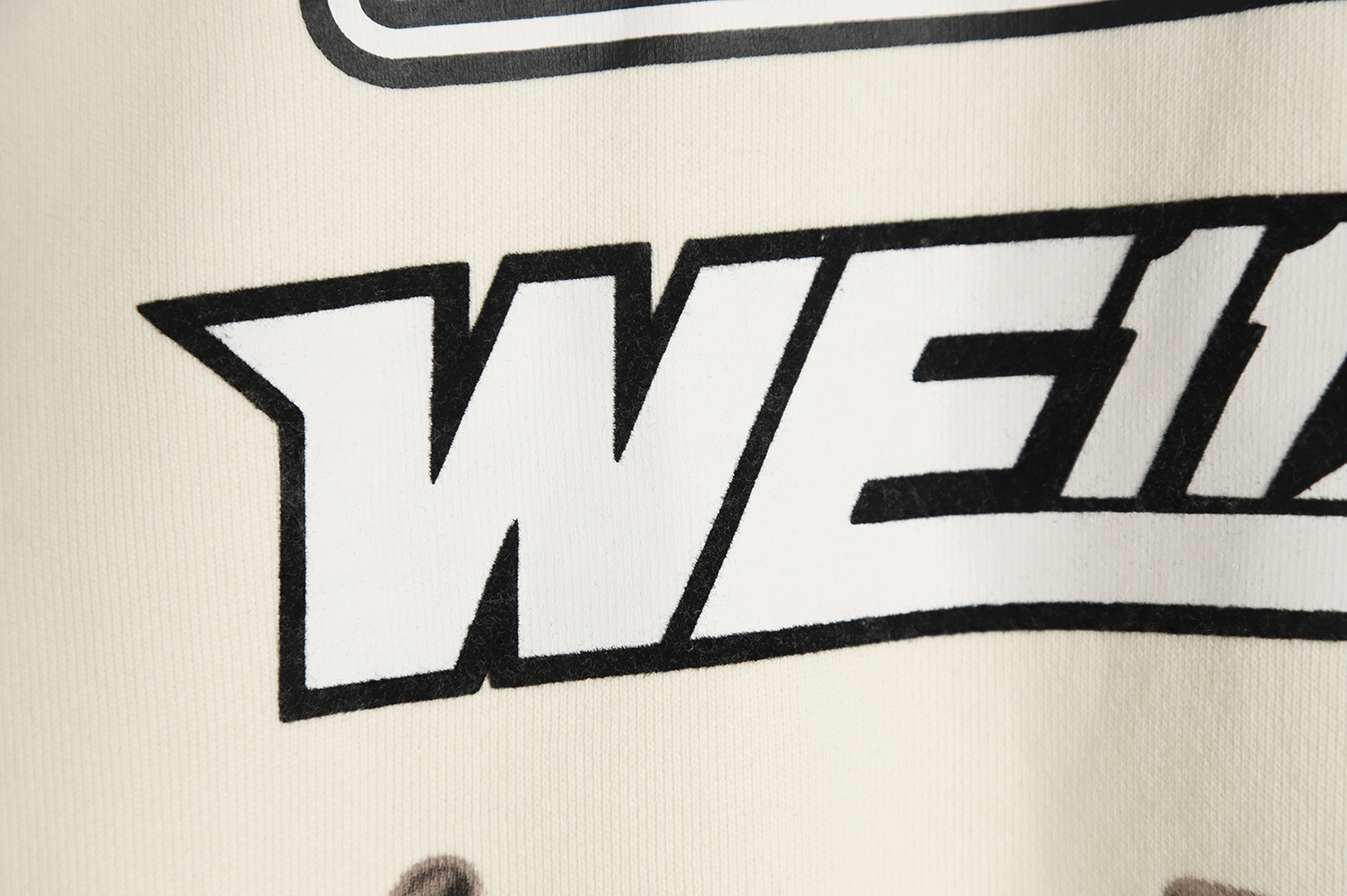 WE11 DONE 22FW Liquid Silver Alphabet Crewneck Sweatshirt