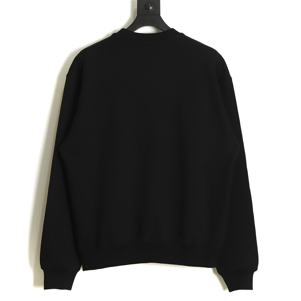 WE11 DONE 22FW Liquid Silver Alphabet Crewneck Sweatshirt TSK1