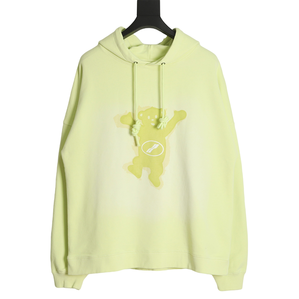 WE11 DONE 22FW Rendering Bear Hoodie