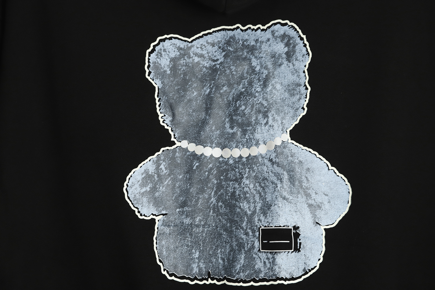 WE11 DONE 22FW Reflective Bear Hoodie TSK1
