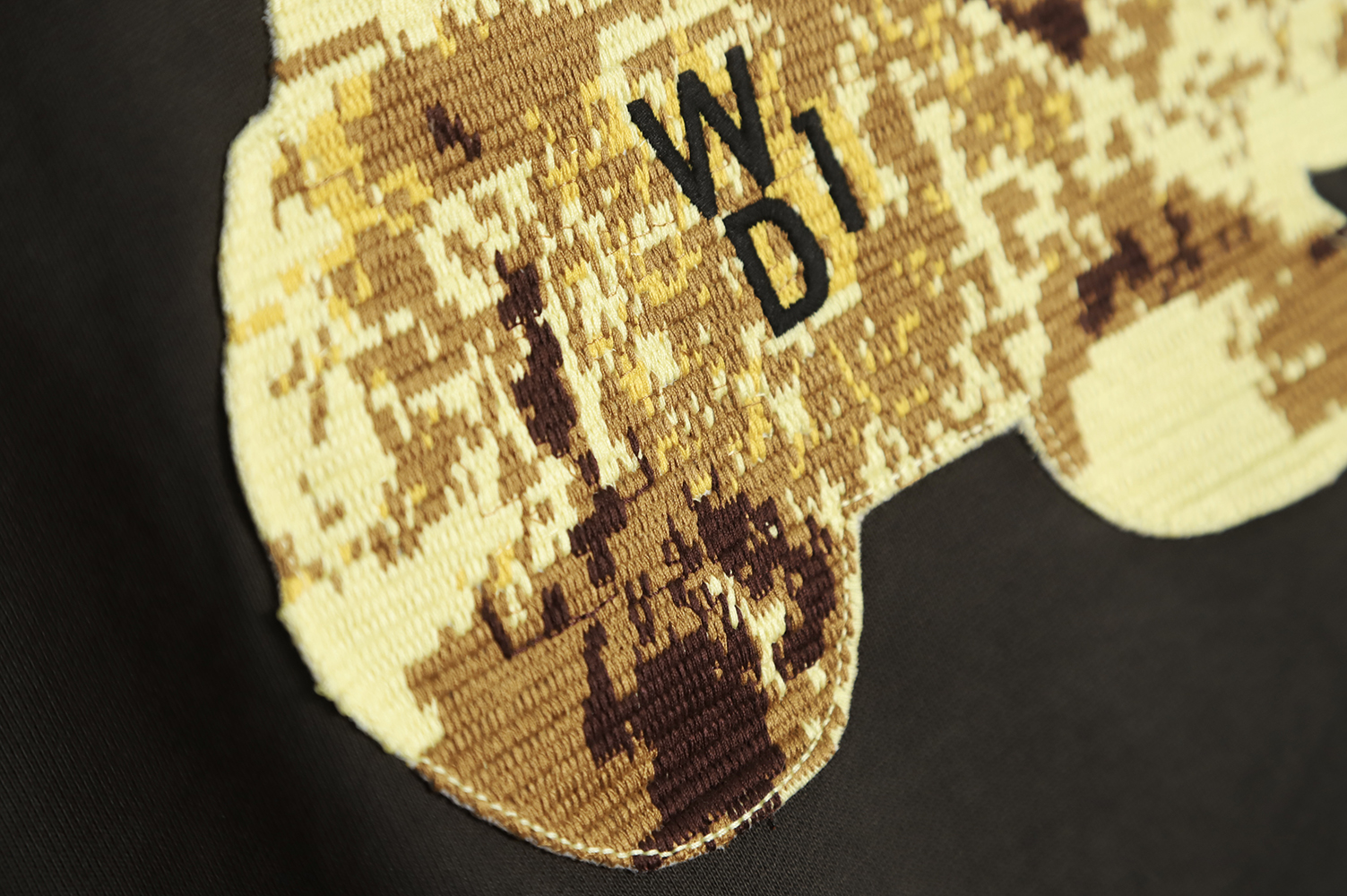 WE11 DONE 22FW Patch Bear Hoodie