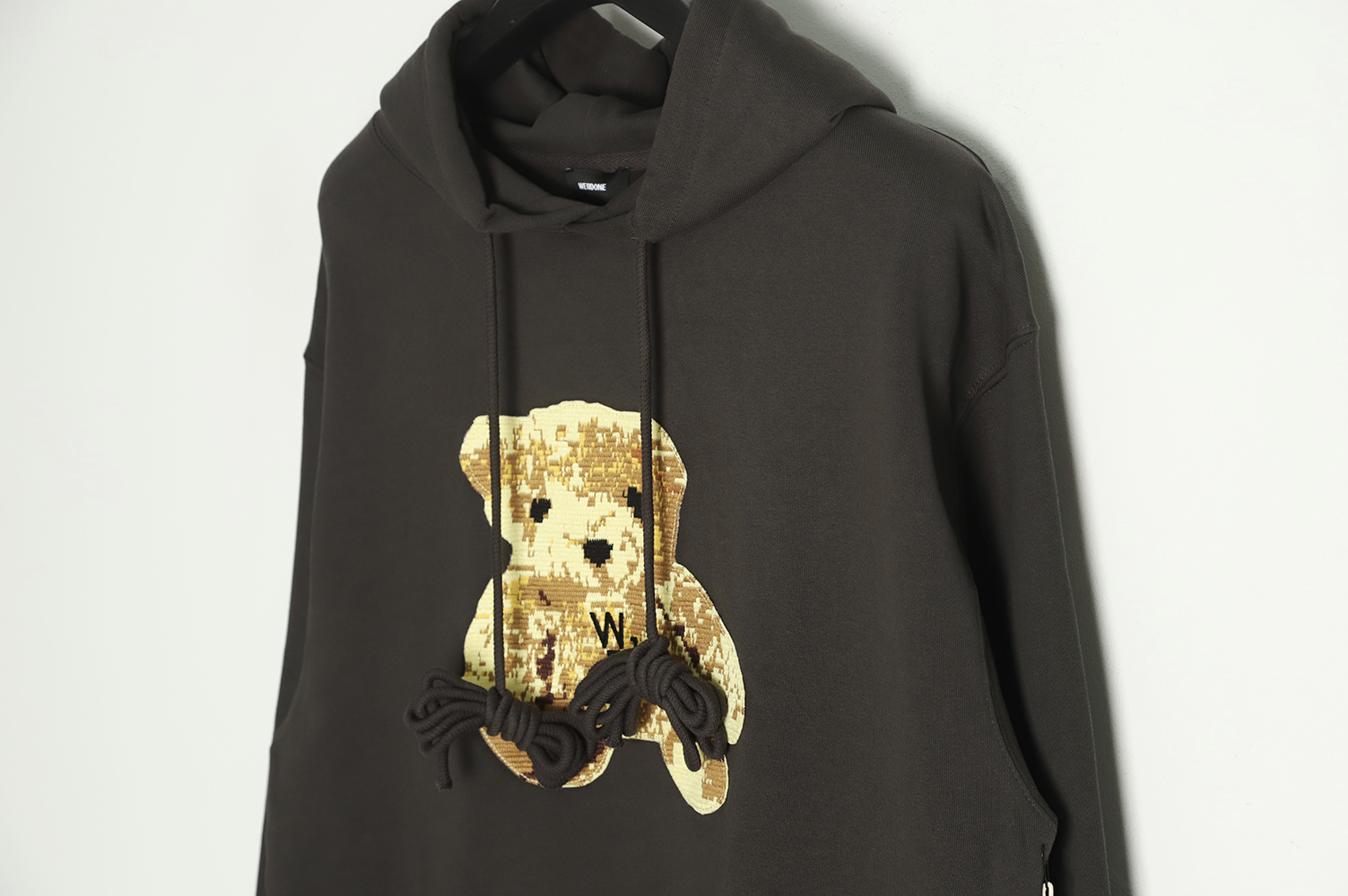 WE11 DONE 22FW Patch Bear Hoodie