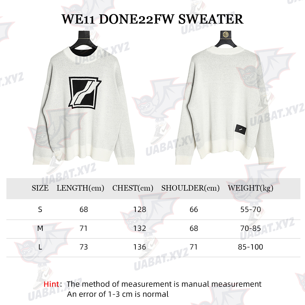WE11 DONE 21FW Cube Limited Sweater TSK3