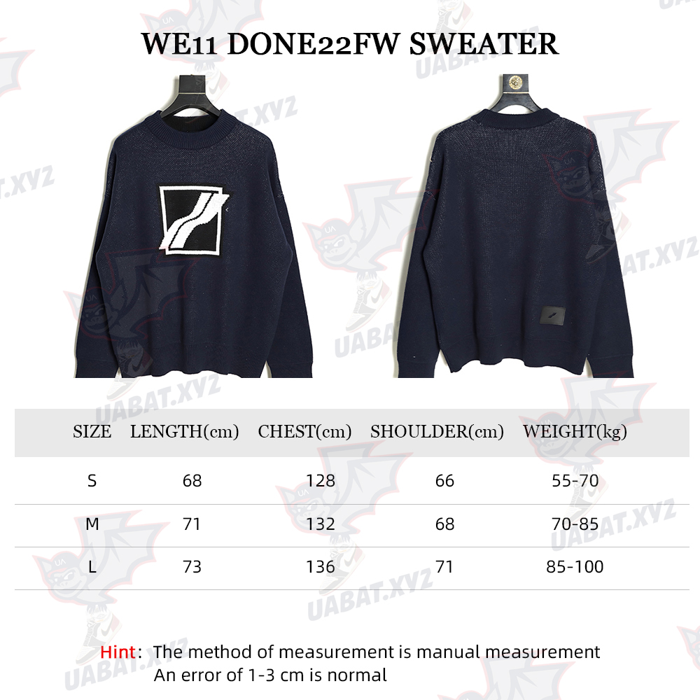 WE11 DONE 21FW Cube Limited Sweater TSK4
