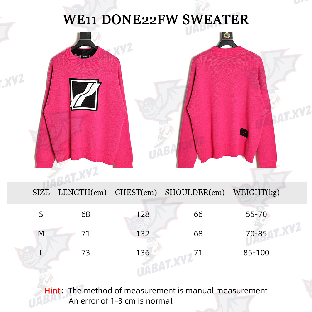 WE11 DONE 21FW Cube Limited Sweater TSK1
