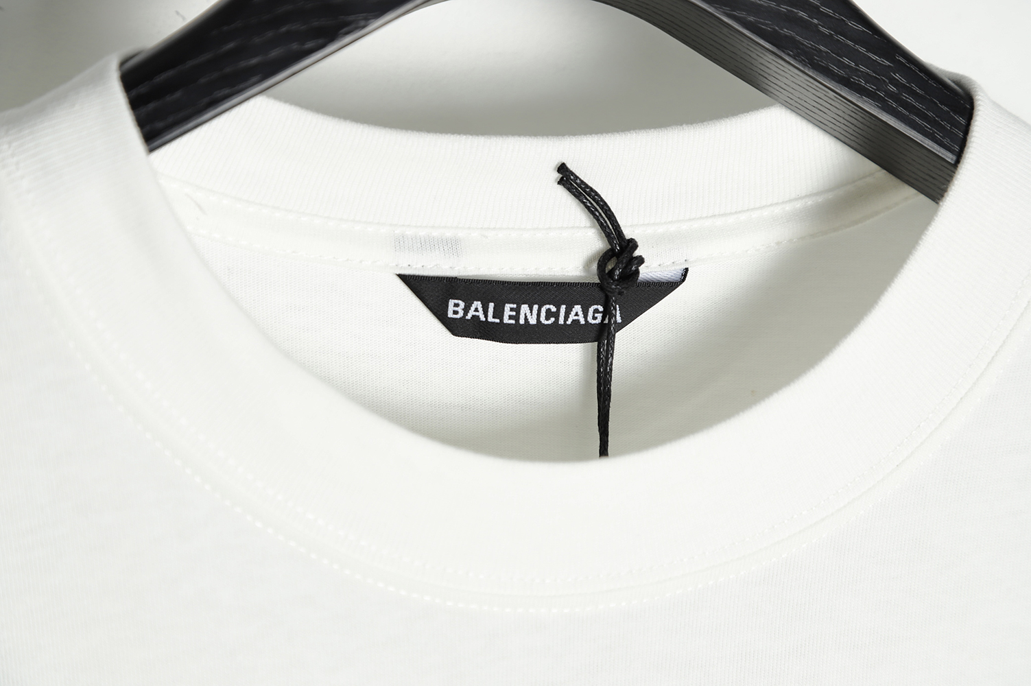 Balenciaga 21ss Front and Back Letter Logo Print Round Neck Short Sleeves