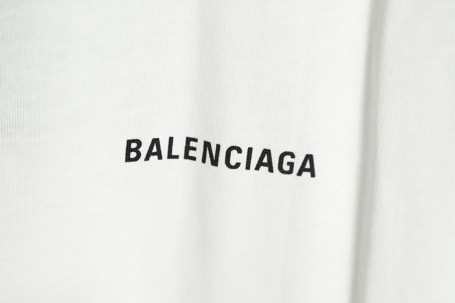 Balenciaga 21ss Front and Back Letter Logo Print Round Neck Short Sleeves