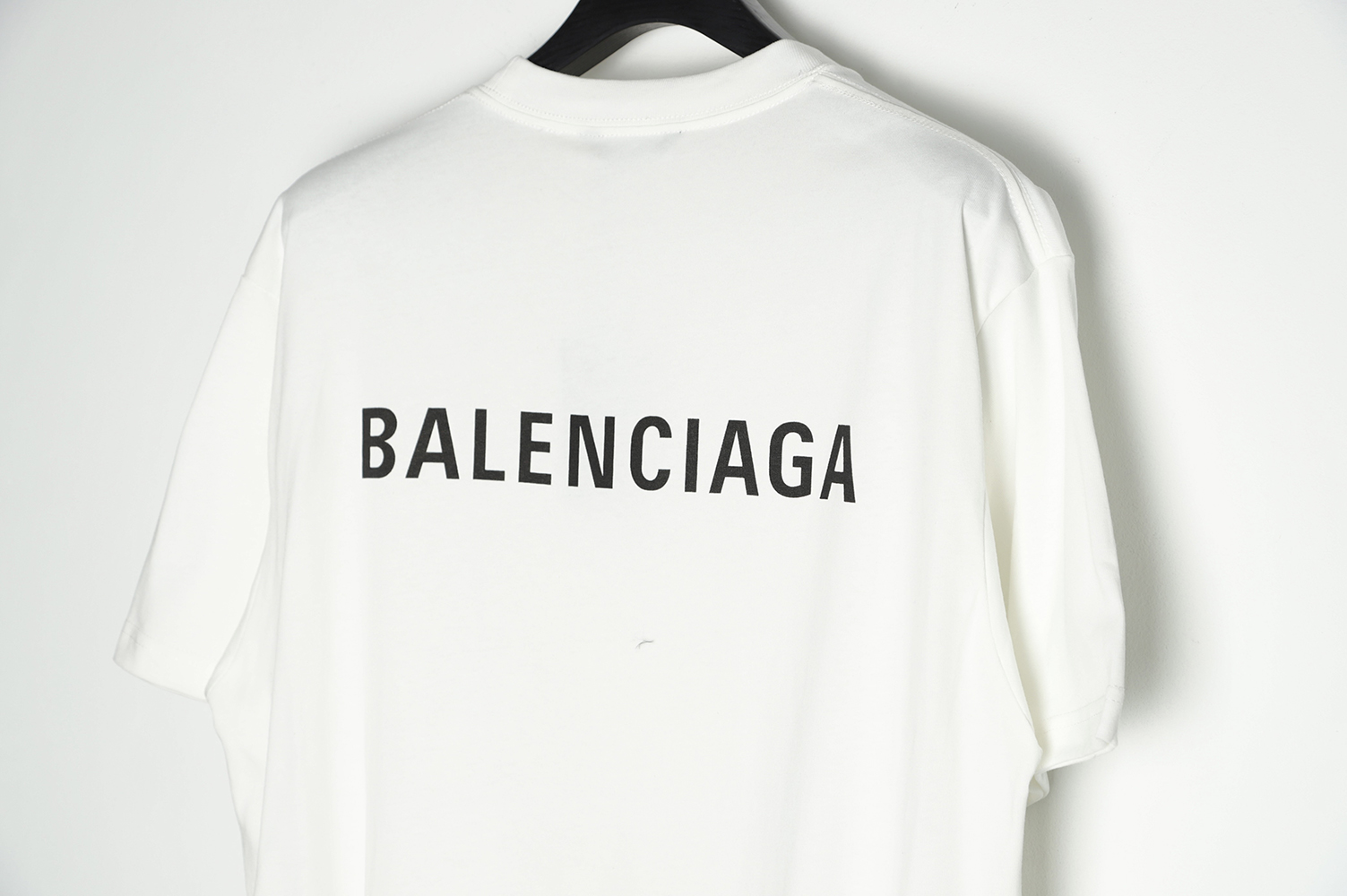 Balenciaga 21ss Front and Back Letter Logo Print Round Neck Short Sleeves