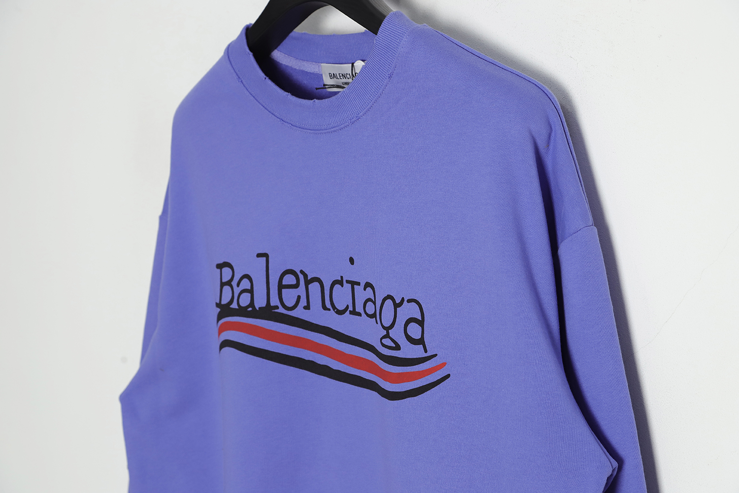 Balenciaga hand-painted round neck cola sweater
