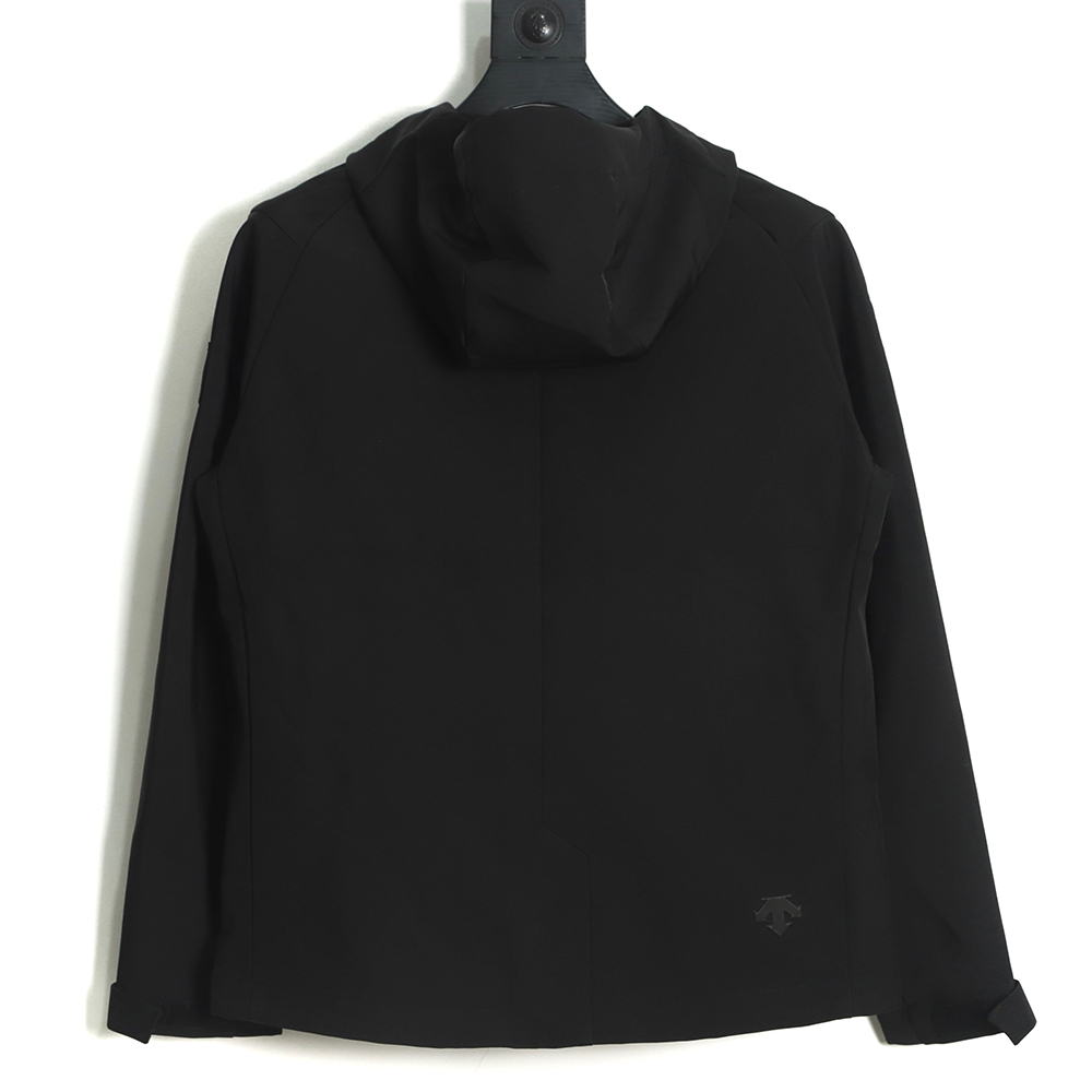 DESCENTE DUALIS urban business 22 new hooded plus fleece jacket Black