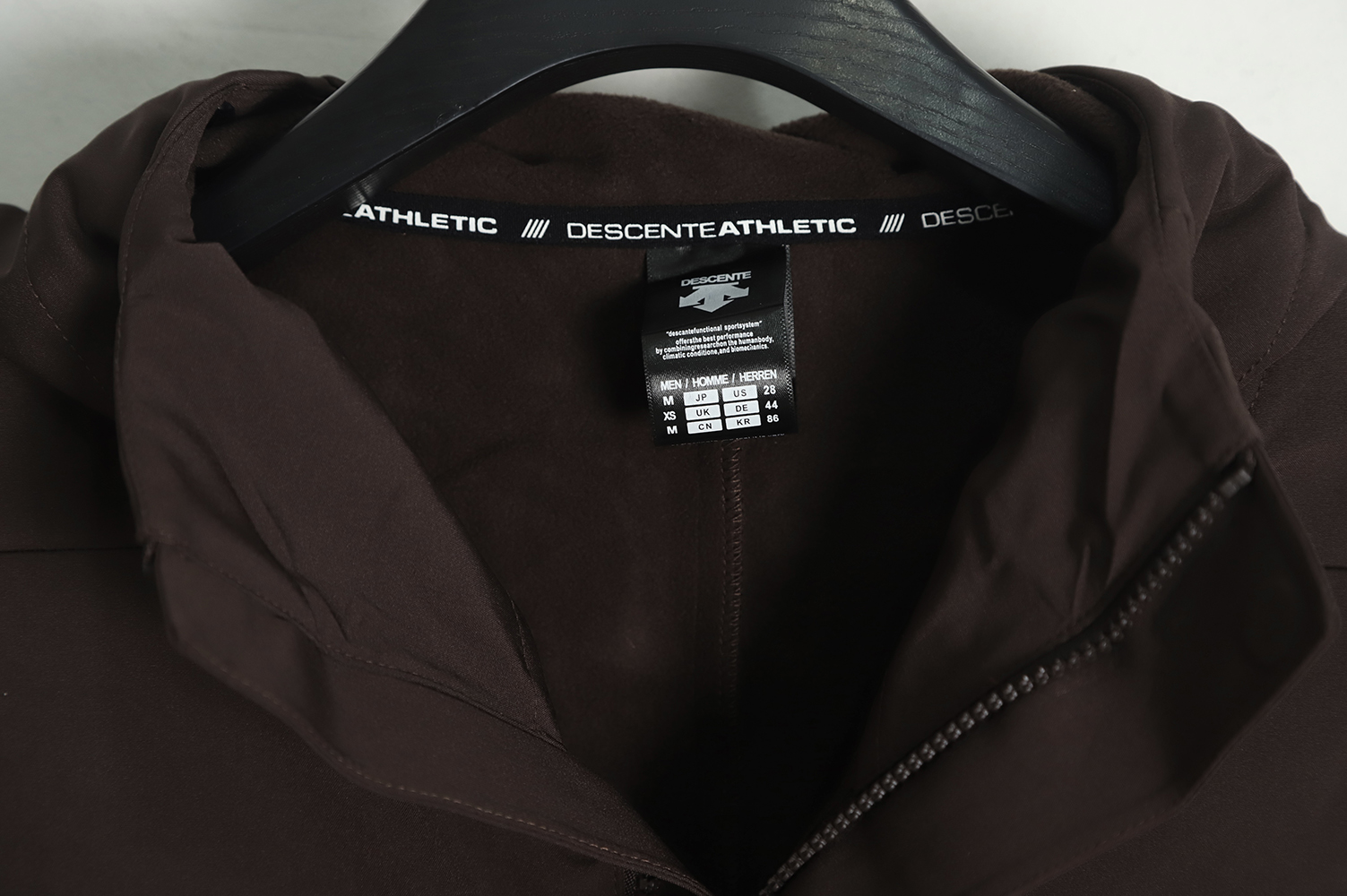DESCENTE DUALIS urban business 22 new hooded plus fleece jacket Brown