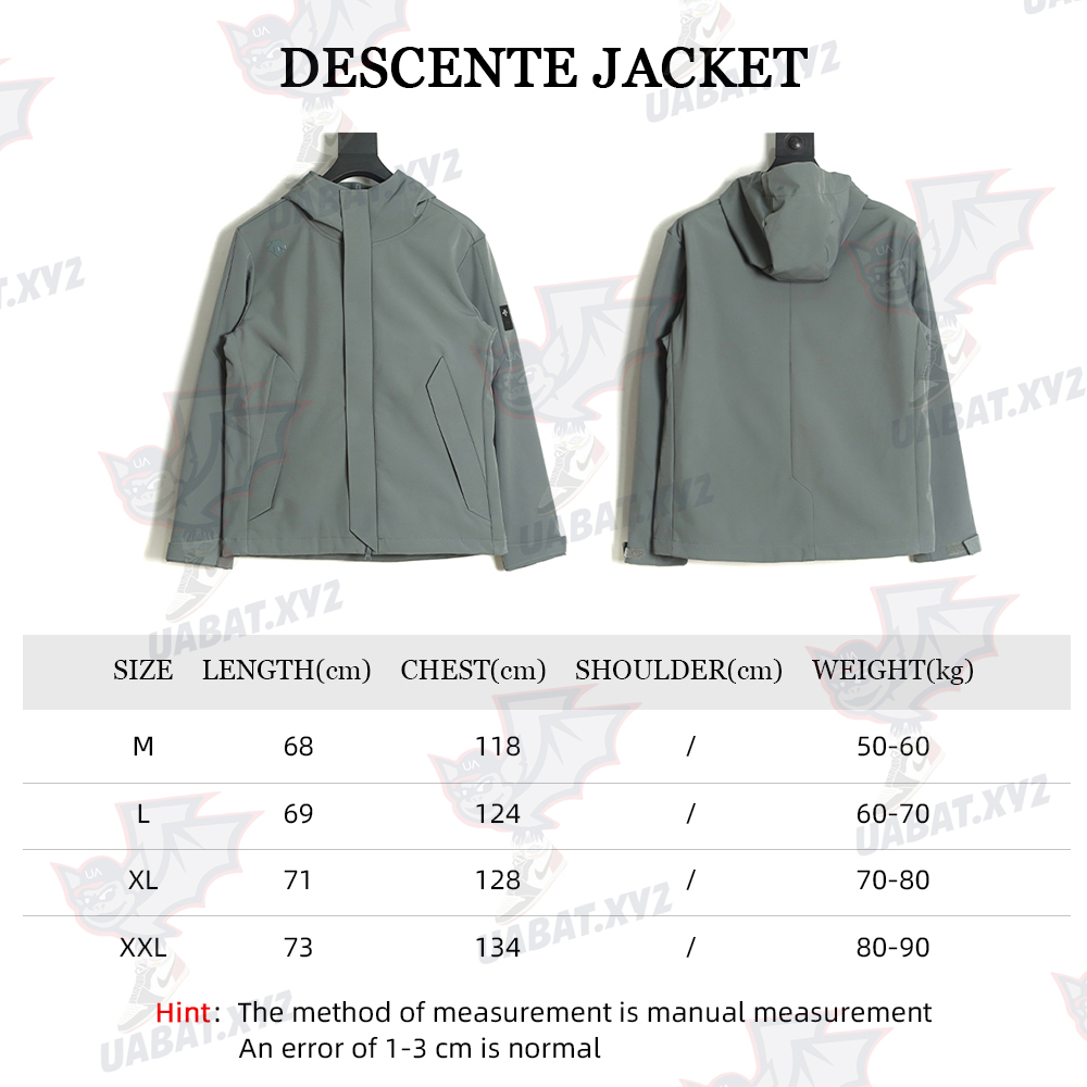 DESCENTE Jacket Winter Laminated Hooded Fleece Jacket Grey