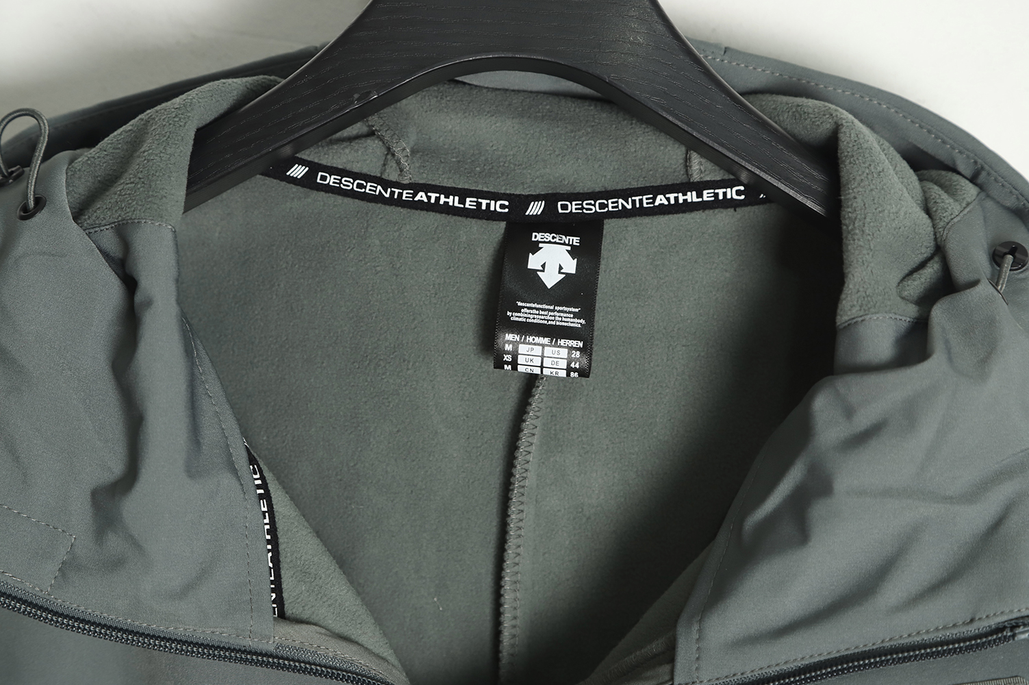 DESCENTE Jacket Winter Laminated Hooded Fleece Jacket Grey